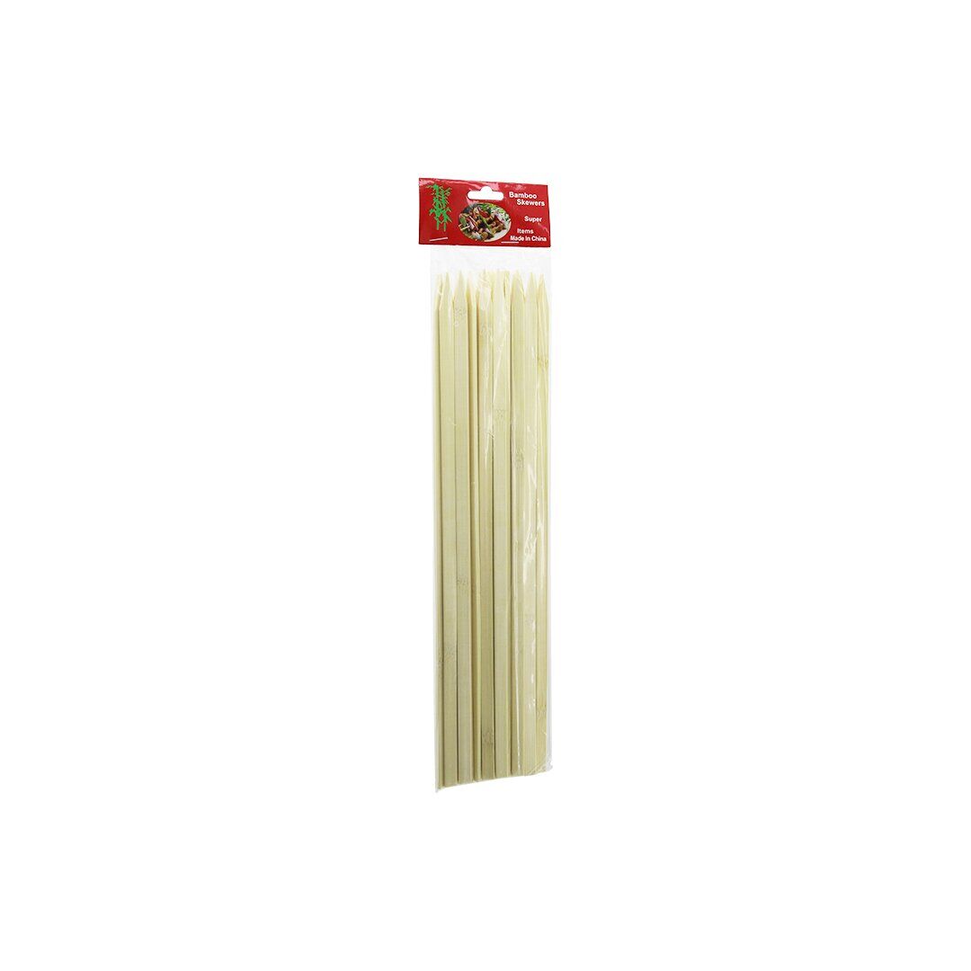 İBİCO İ18-076 BAMBOO SKEWERS ( 34.5CM ) ( GENİŞ & ADANA ) AHŞAP ÇÖP ŞİŞ ( 20PCS )*12X20