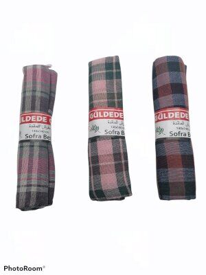 GÜLDEDE ( ETİKETLİ ) NATURAL RENKLİ SOFRA BEZİ & PİKNİK ÖRTÜSÜ 140X140CM*25X1