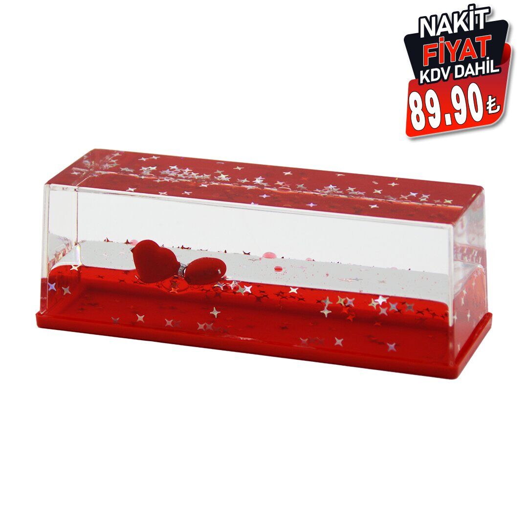 PABLITO PBT-624 (KIRMIZI SU & KALP & YILDIZ) (D.GEN MİKA) YÜZEN BATMAYAN KALP (DEKORATİF BİBLO AKVARYUM) (15X5.2X5.3CM)*48                     qwe2