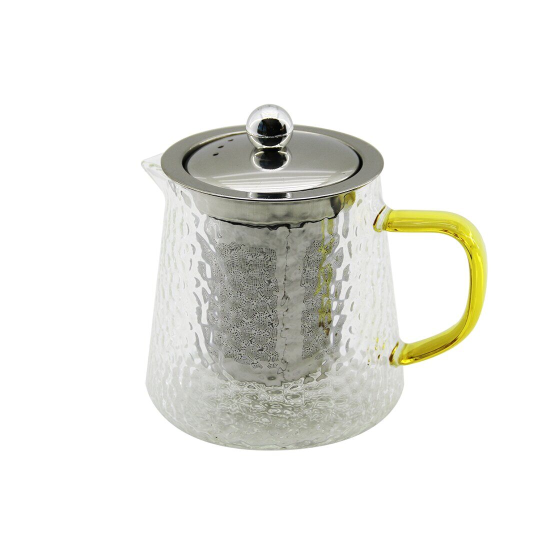 YAKUT-9972 ( 550ML ) ( YUVARLAK ) ( KABARTMALI & BOROSİLİKAT ) CAM DEMLİK*48