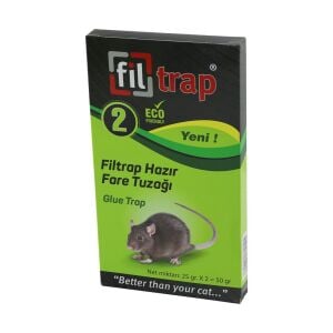 FİLTRAP ( 2PCS ) HAZIR FARE TUZAK ( PLASTİK LEVHA=YAPIŞKANLI ) ( 11 X19.8CM ) ( 2 X 25GR )*6X16