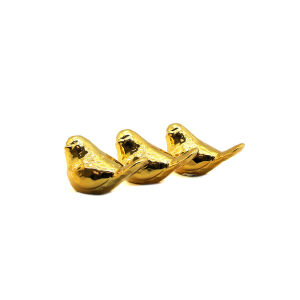 İBİCO İ12-132 ( KUŞ & KÜÇÜK ) ( GOLD & SERAMİK ) BİBLO & DEKORATİF SÜS EŞYASI*12X30