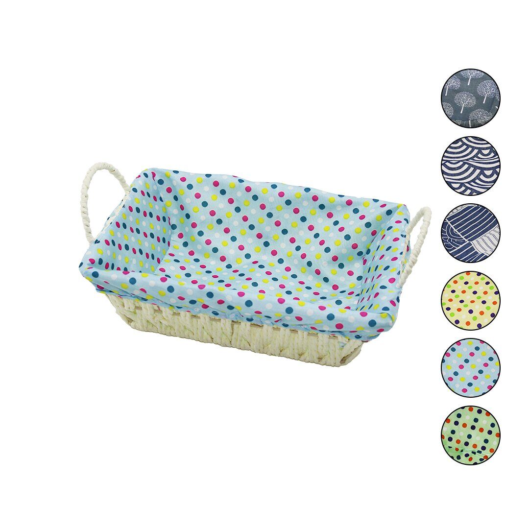 YAKUT-8822 (D.GEN) (RENKLİ BEZLİ) (İP HASIR) EKMEK SEPETİ (KULPLU & METAL İSKELET) (TABAN:13X20 & AĞIZ:19.5X26CM DERİNLİK:8CM)*100