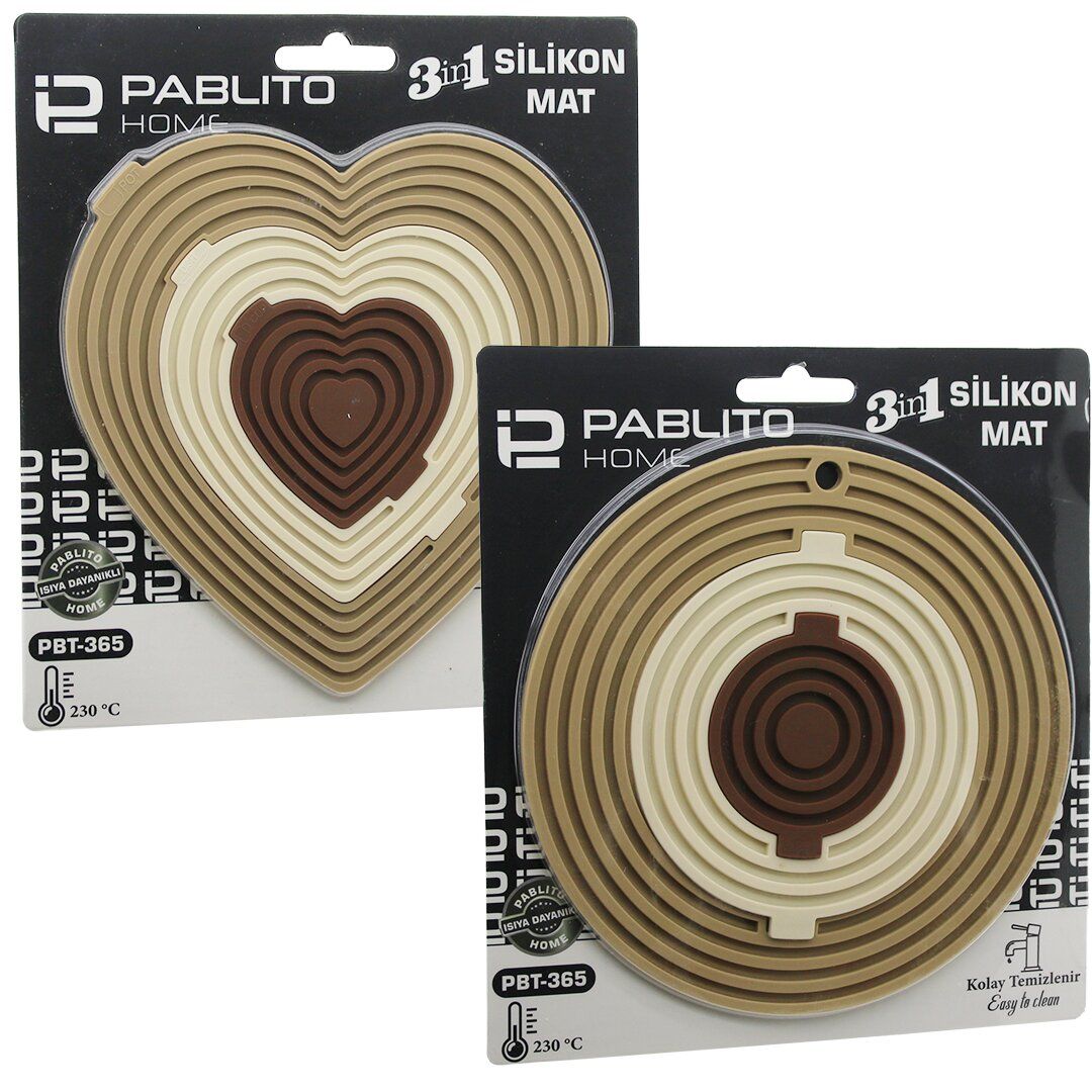 PABLITO PBT-365 ( 3İN1= BÜTÜN & 3 BOYA AYRILIR ) (SİLİKON ) MAT & NİHALE ( KALPLİ=7.5-13-19CM) (YUVARLAK=7-12.5-20CM)*144