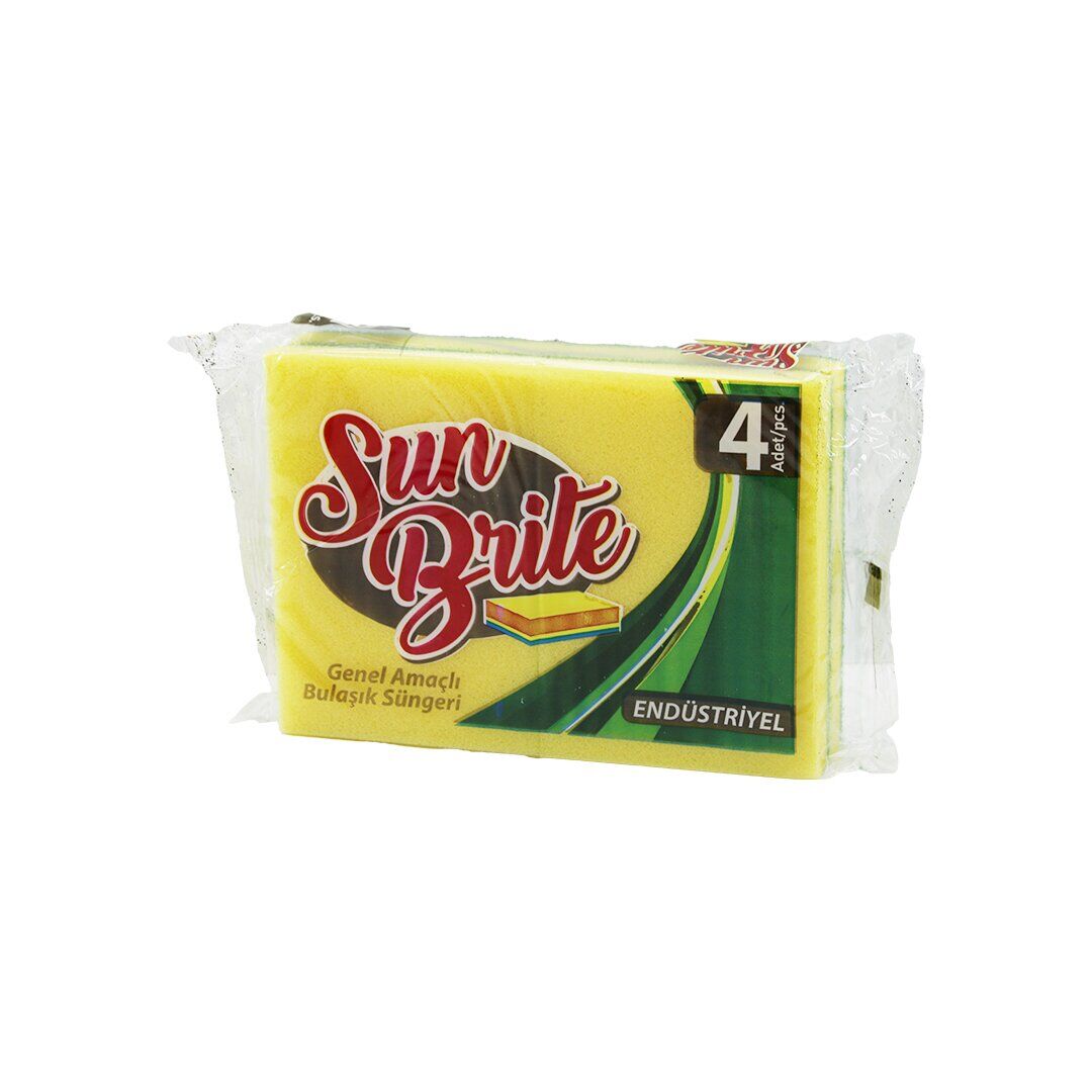 SUN BRİTE MOPPRO KOD-005 ( 4PCS ) ( ENDÜSTRİYEL ) BULAŞIK SÜNGERİ ( GENEL AMAÇLI KULLANIM ) ( 15X11CM )*60=K