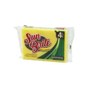 SUN BRİTE KOD-005 ( 4PCS ) ( ENDÜSTRİYEL ) BULAŞIK SÜNGERİ ( GENEL AMAÇLI KULLANIM ) ( 15X11CM )*60=K