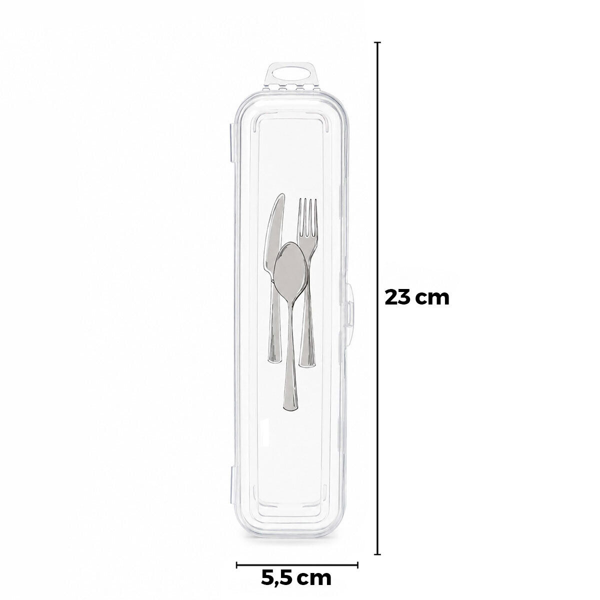 URVE UR-3575 ( ŞEFFAF PLASTİK ) ÇOK AMAÇLI ORGANİZER ( KAPAKLI KUTU ) (23X5.5CM) ÇATAL BIÇAK KUTUSU*24=K