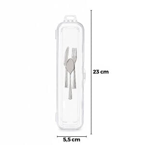 URVE UR-3575 ( ŞEFFAF PLASTİK ) ÇOK AMAÇLI ORGANİZER ( KAPAKLI KUTU ) (23X5.5CM) ÇATAL BIÇAK KUTUSU*24=K