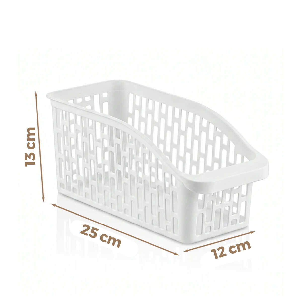 URVE UR-3564 ( 25X13X12CM ) ( BEYAZ ) ( JUMBO ) ( DÜZENLEYİCİ ) PLASTİK ÇOK AMAÇLI ORGANİZER*48=K