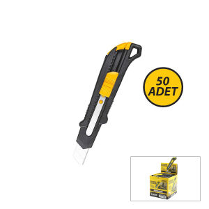SGS TOOLS SGS-1795 ( 50PCS ) ( SİYAH ) ( PLASTİK GÖVDE ) FALÇATA MAKET BIÇAK*50X8