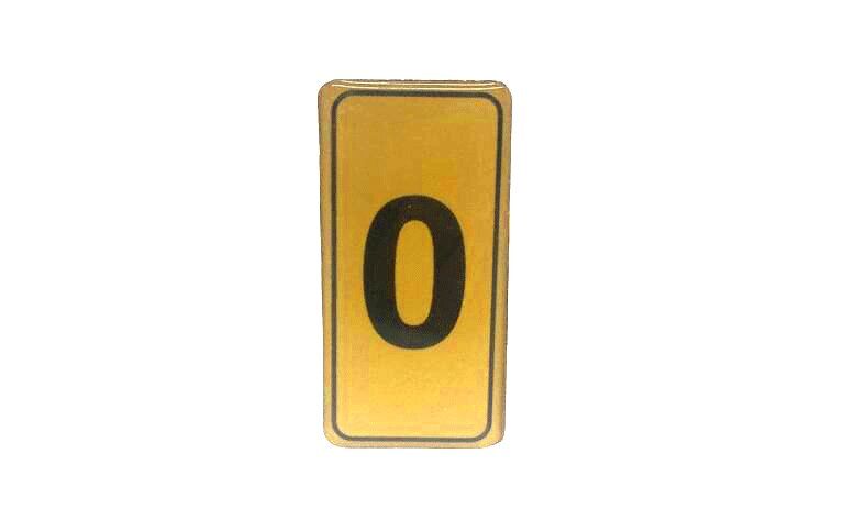 KAPI NUMARASI NO-0 SİLİKONLU YAPIŞKANLI*10X20