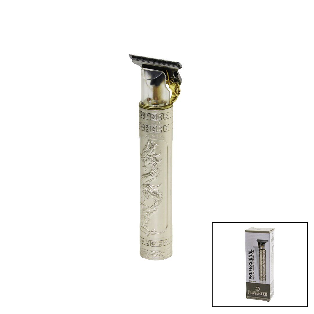 POWERTEC TR-8900 (T BIÇAK) SAKAL ENSE SAÇ ÇİZİM TRAŞ MAKİNESİ (USB ŞARJLI) (BASKILI PARLAK GÖVDE) (HIZLI ŞARJ) (LİTYUM PİL)*40
