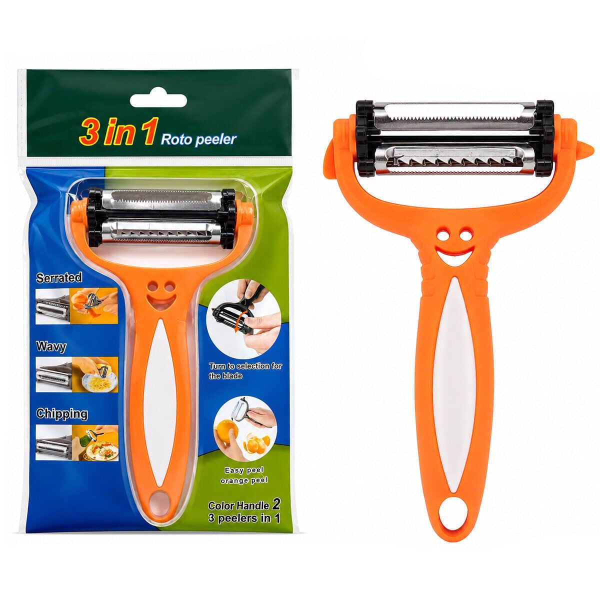 İBİCO İ22-466 ( 3İN1 = 360° BAŞLI ) ( METAL ) SOYACAK ( GÜLENYÜZ EMOJİLİ RENKLİ PLASTİK SAP )*480
