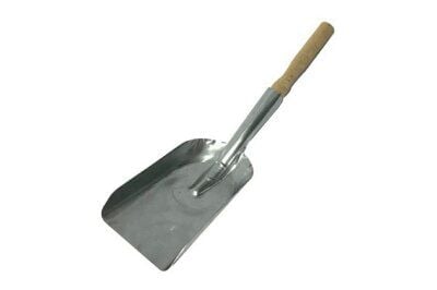 İBİCO ( METAL ) ( KÜÇÜK & DAR ) GALVANİZ METAL SOBA KÜREK ( AHŞAP SAPLI )*50