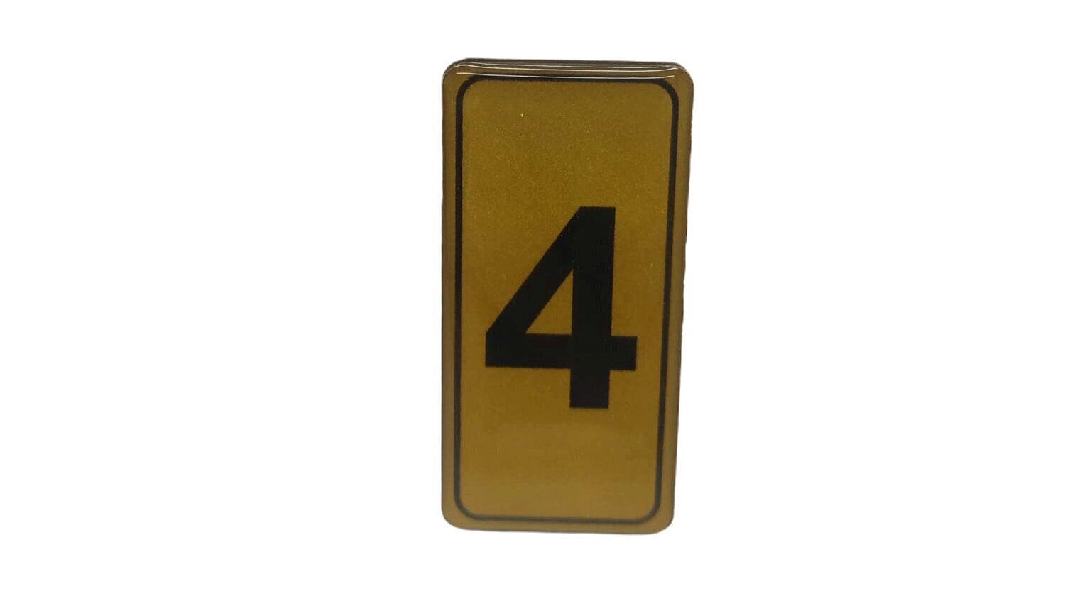 KAPI NUMARASI NO-4 SİLİKONLU YAPIŞKANLI*10X20