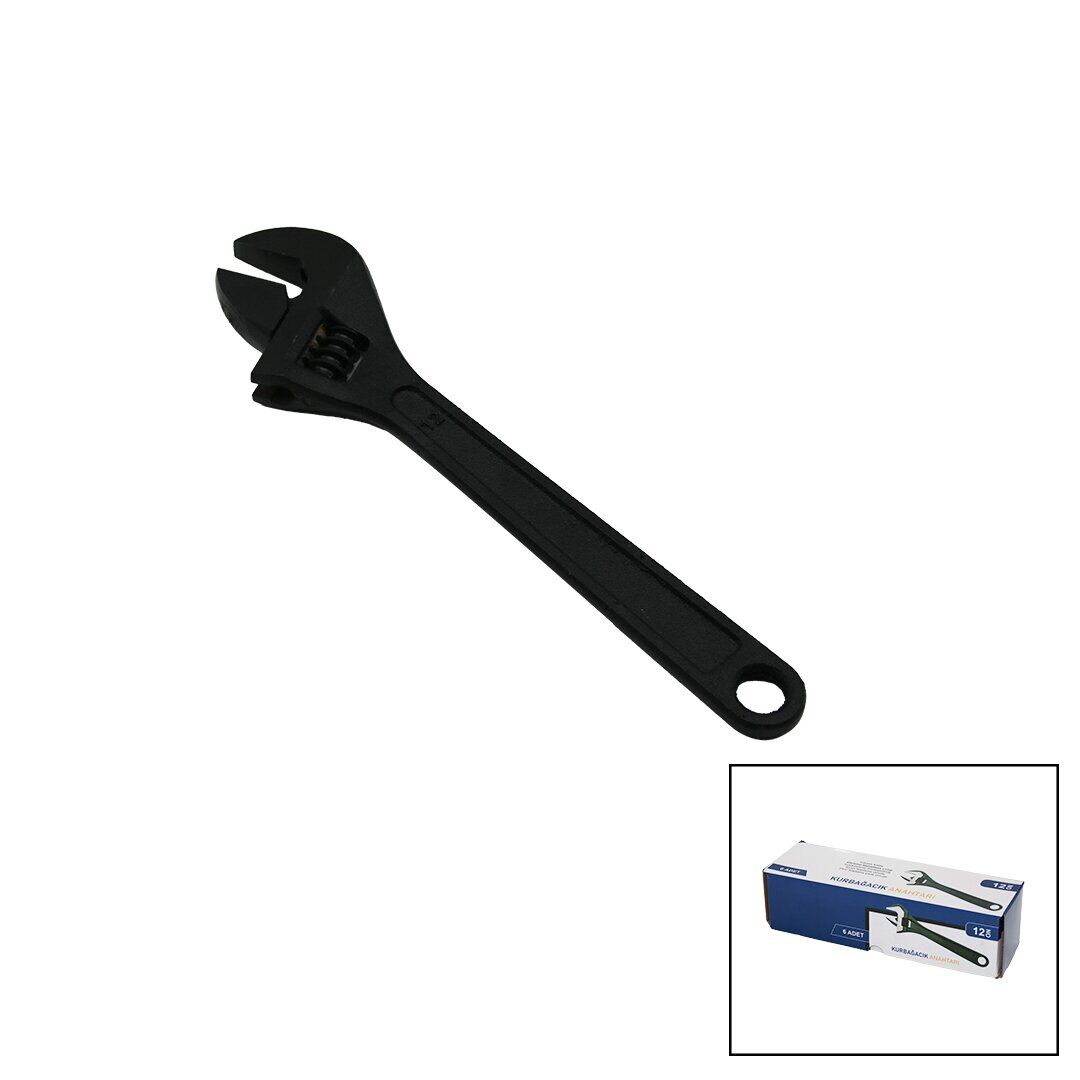 K13-054 ( SİYAH ÇELİK ) ( 12'' ) ( 300MM ) KURBAĞACIK ANAHTAR ( CHROME VANADİUM )*6X8