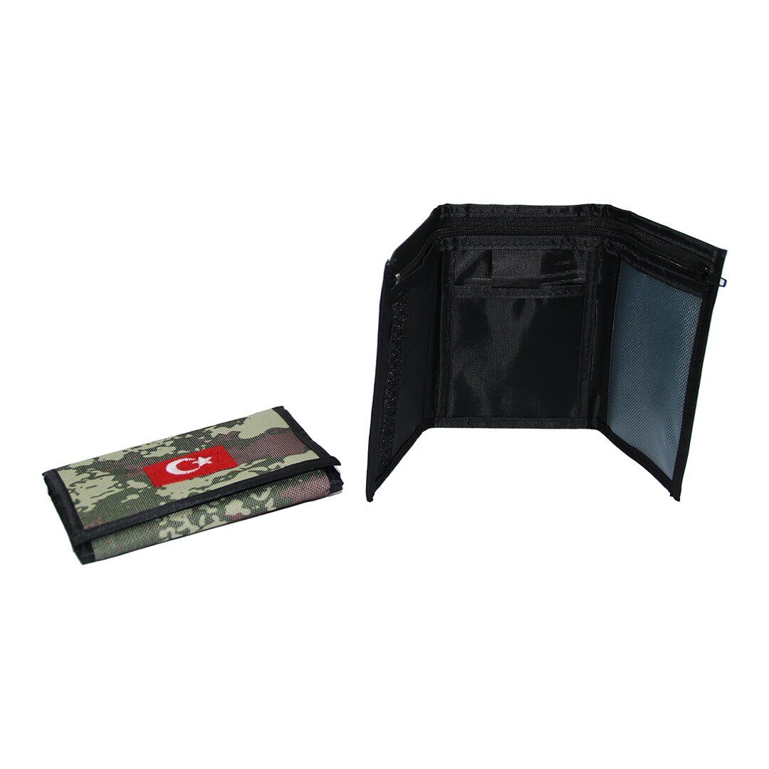 MKM ( 02-90-18 ) ASK-102 ( CIRTLI ) ( BAYRAKLI & TÜRKİYE HARİTA & KAMUFLAJ DESEN ) ASKER CÜZDAN*12X10