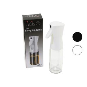 İBİCO İ22-168 ( CAM ) ( 220ML ) YAĞDANLIK ( SPREY ) ( SİYAH & BEYAZ PLASTİK BAŞLIK )*80