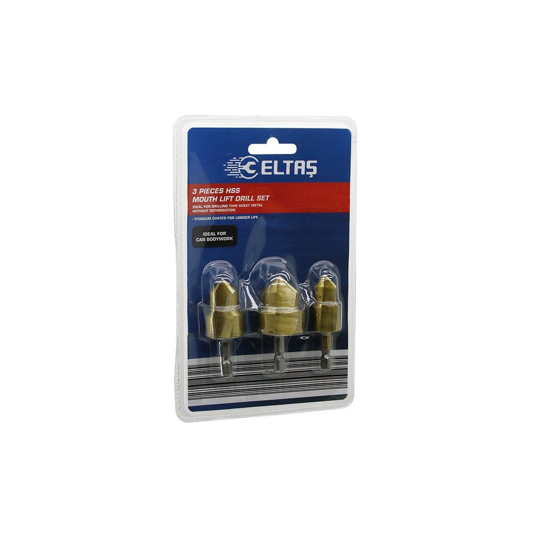 ELTAŞ-25034325-73380 LRD-64A (3PCS) PLASTİK BORU AÇMA (SAC METAL LEVHA DELME) BİTS UÇ (15-19--24-31--18-24)*100
