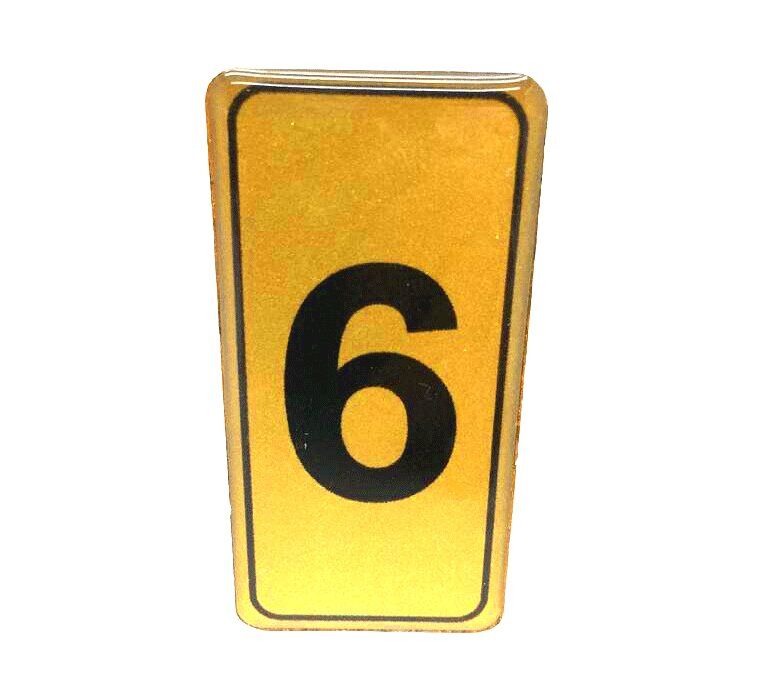 KAPI NUMARASI NO-6 SİLİKONLU YAPIŞKANLI*10X20