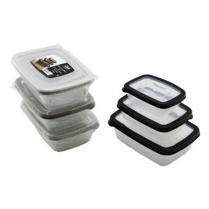 QLUX L-00686 BİO EXTRA (3PCS= 300-600-1200ML) SIZDIRMAZ SAKLAMA KABI SET (ŞEFFAF PLS.KAP)*24=K