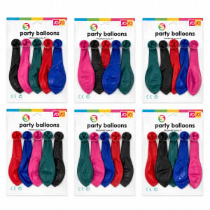 SOSO PARTY BALLOONS ( 5PCS ) ORTA BOY ( RENKLİ & 30CM ) PARTY BALON*30X15