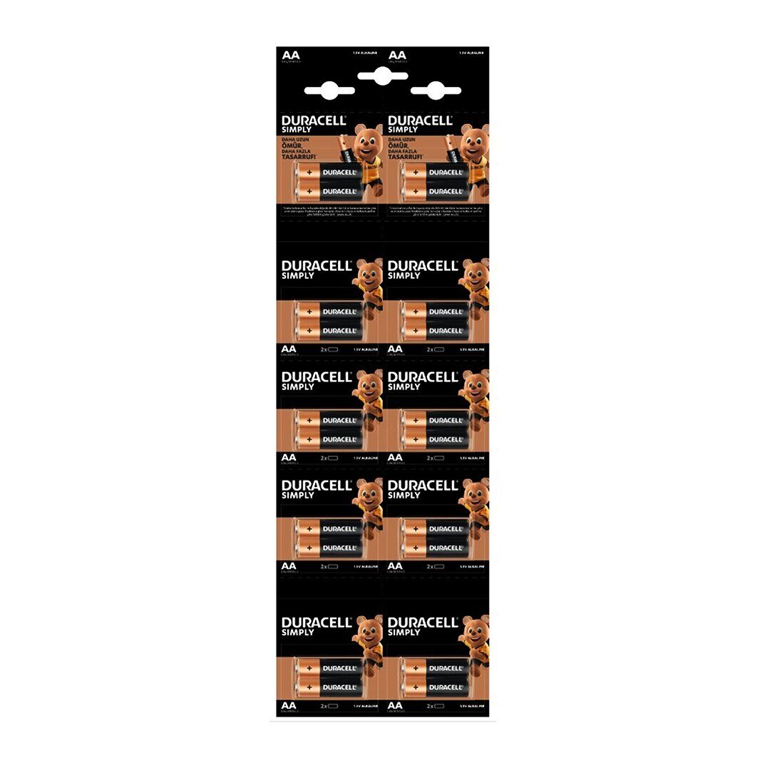 DURACELL ( AA ) KALEM PİL ALKALİN ( 20PCS )*1X10