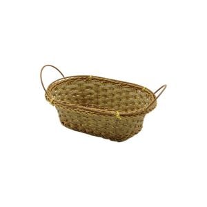 BAROTTİ DMR-8368 (OVAL) (PLS.HASIR) EKMEK & ÇOK AMAÇLI SEPET (KULPLU & METAL İSKELET) (TABAN:11X18& AĞIZ:18X24.5CM D:8CM)*120
