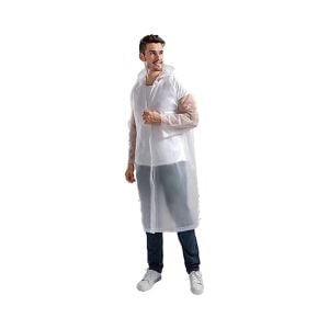 MUJGAN MJGN-442 ( ŞEFFAF ) ( TEK KULLANIMLIK ) ( PARDESÜ ) YAĞMURLUK (KAPŞONLU) (ÇIT ÇIT DÜĞMELİ) (%100 SU GEÇİRMEZ) (60GR)*5X100