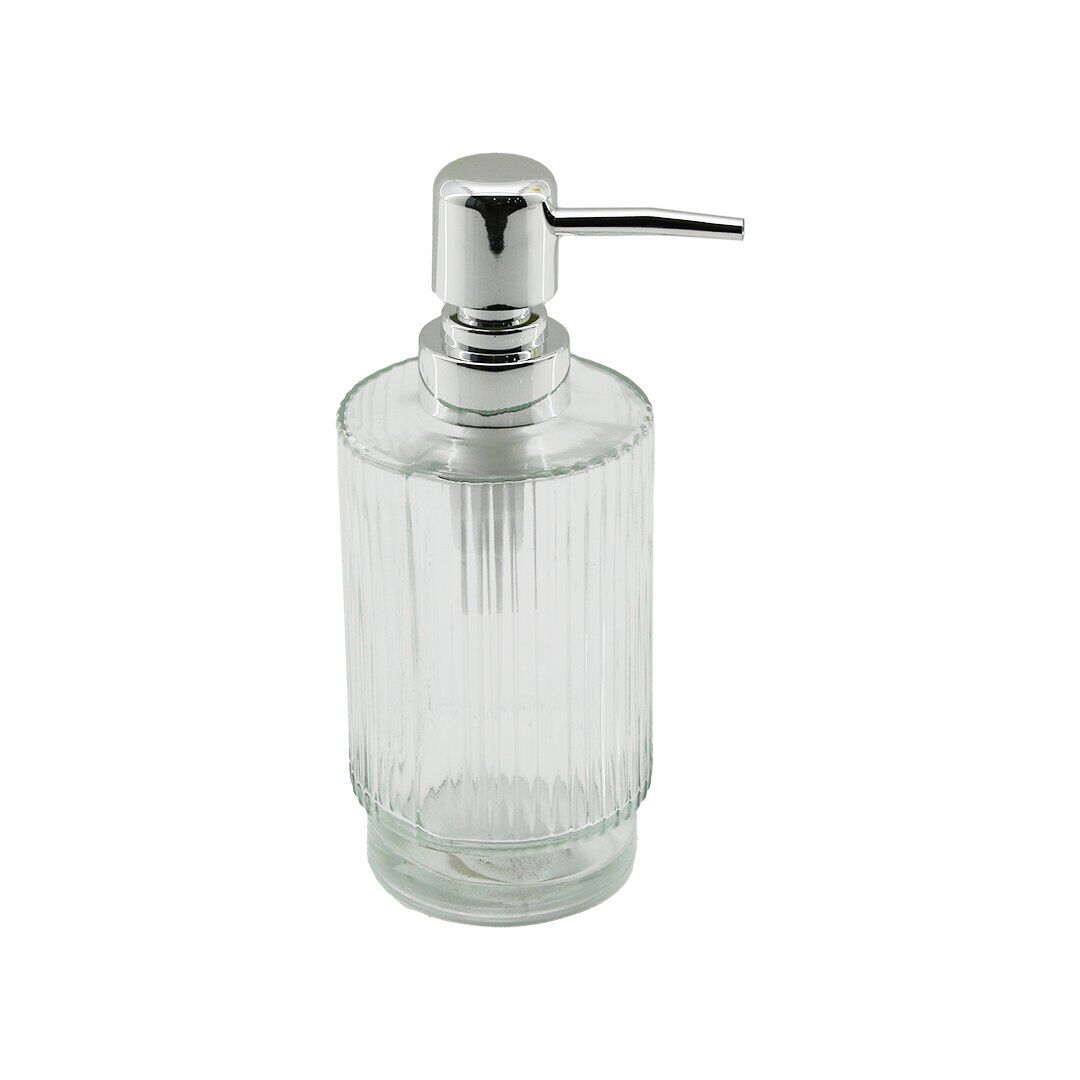 BAROTTİ DMR-8887 ( ÇİZGİ DESENLİ ) ( ŞEFFAF CAM ) SIVI SABUNLUK ( 330 ML )*48=K