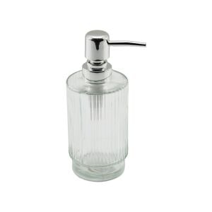 BAROTTİ DMR-8887 ( ÇİZGİ DESENLİ ) ( ŞEFFAF CAM ) SIVI SABUNLUK ( 330 ML )*48=K