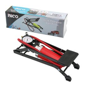 İBİCO İ18-036 (YATAY MODEL) (KALIN PİSTONLU) AYAK POMPASI ( OTO-ARAÇ & BİSİKLET-MOTOR LASTİK & TOP & ŞİŞME YATAK-HAVUZ )*25