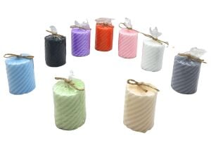 TAKOZ-008 ( BURGU DESENLİ ) ( SİLİNDİR KOKULU ) ( KÖPÜK ) MUM*28=K