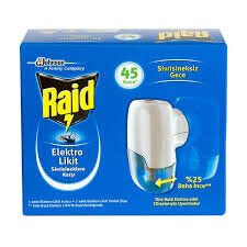 RAİD ELEKTRO ( SET= LİKİT ) ( 45 GECE ) ELEKTRO LİKİT SİVRİSİNEKLERE ÖLDÜRÜCÜ SET ( ELEKTRO LİKİT ISITICI & YEDEK ŞİŞE=27.4ML )*6X4