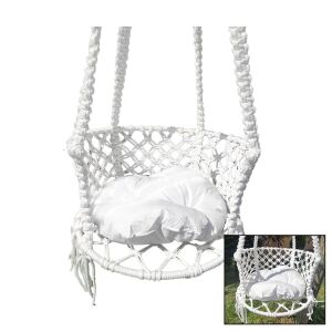 İPEK HAMAK ( DAVUL SALINCAK ) ( MİNDERLİ ) ( ÇAP:60CM ) ( 150KG.TAŞIMA KAPASİTESİ ) ( 1-ASMA HALATI & 1-ÇELİK DUBEL )*1