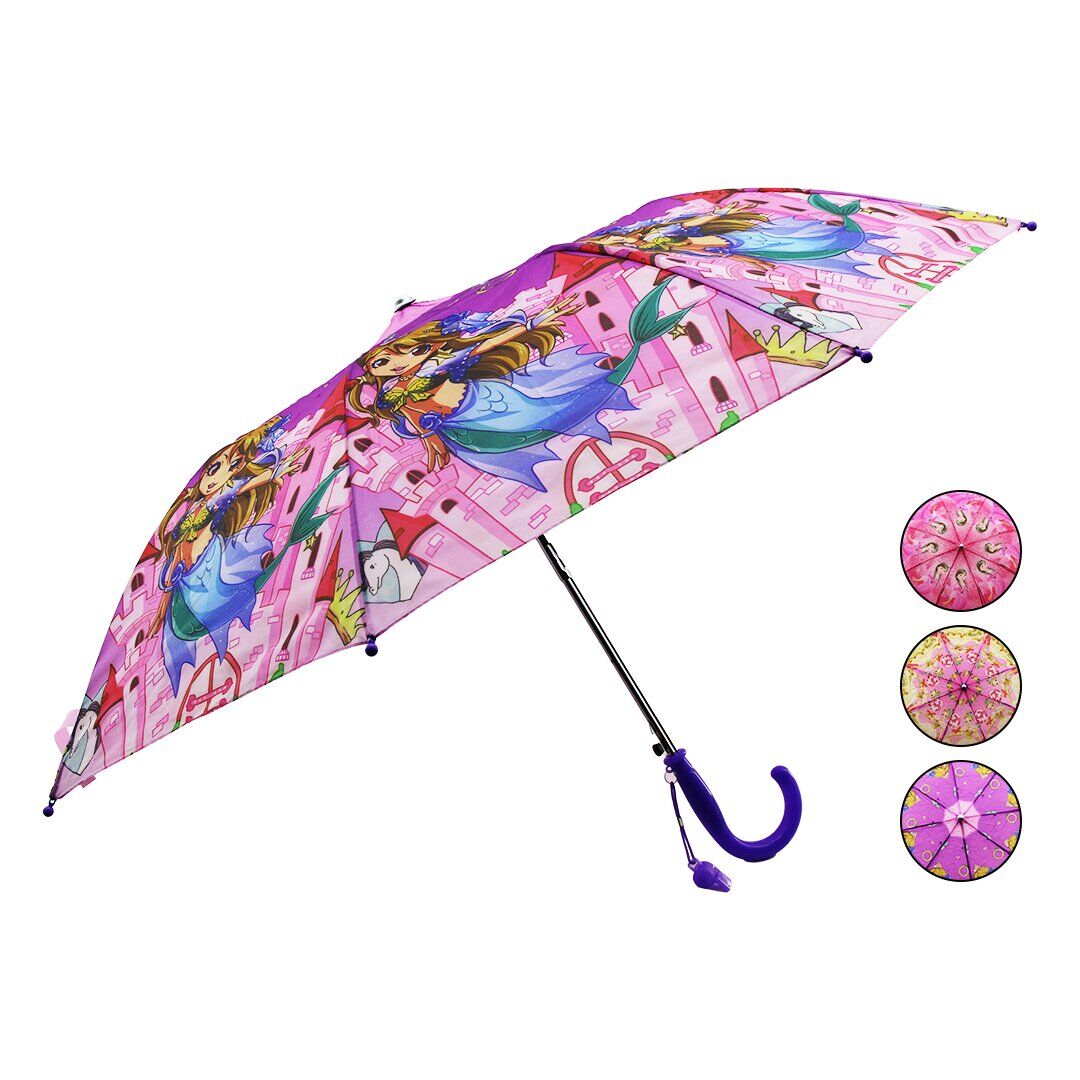 İBİCO-215 BASTONLU ( KIZ ÇOCUK ) ŞEMSİYE ( YARI OTOMATİK & RENKLİ DESENLİ )*12X6