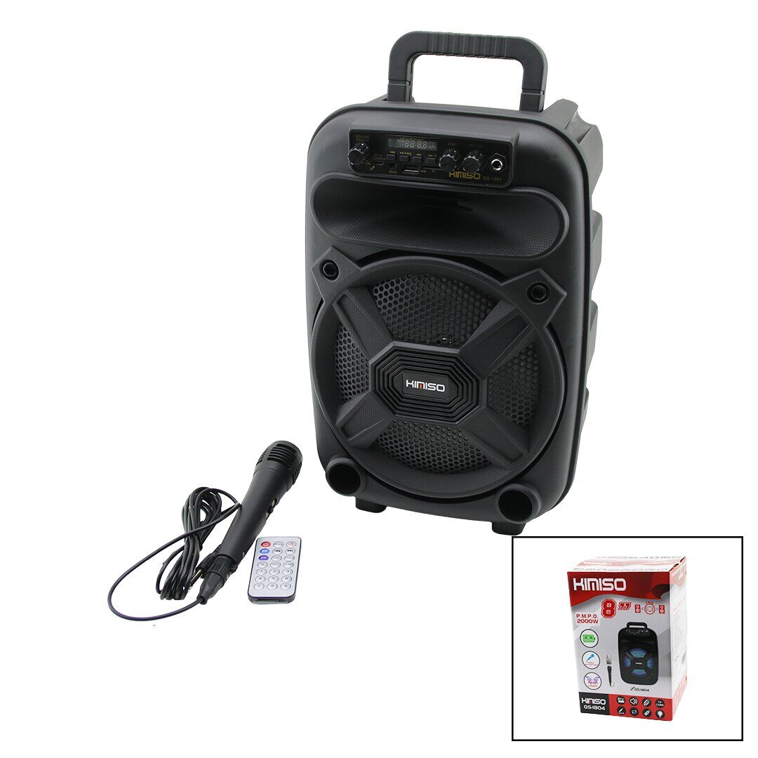 KIMISO OS-1804 PL-4530 ( 8'') SPEAKER HOPARLÖR (KUMANDALI) (BLUETOOTH) (MİKROFONLU) (P.M.P.O 2000W) (IŞIKLI) (USB& TF& AUX& MIC)*8