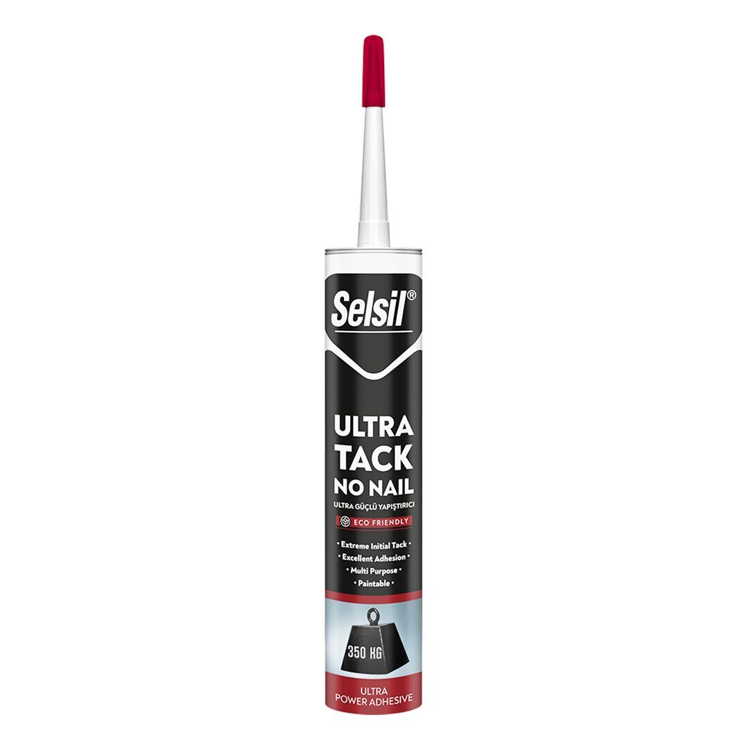 SELSİL-3753 ( 290ML ) (ULTRA TACK NO NAIL) MONTAJ YAPIŞTIRICI (METAL & CAM & PLS.& AHŞAP & BETON) BEYAZ ( 350KG)*12=K