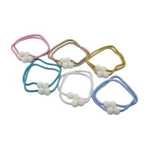 İBİCO ULB-024 BAYSA-1697 ( 2PCS ) ( BONCUK TOPLU & MIKNATISLI ) ( RENKLİ İPLİ ) PERDE TOKASI*200