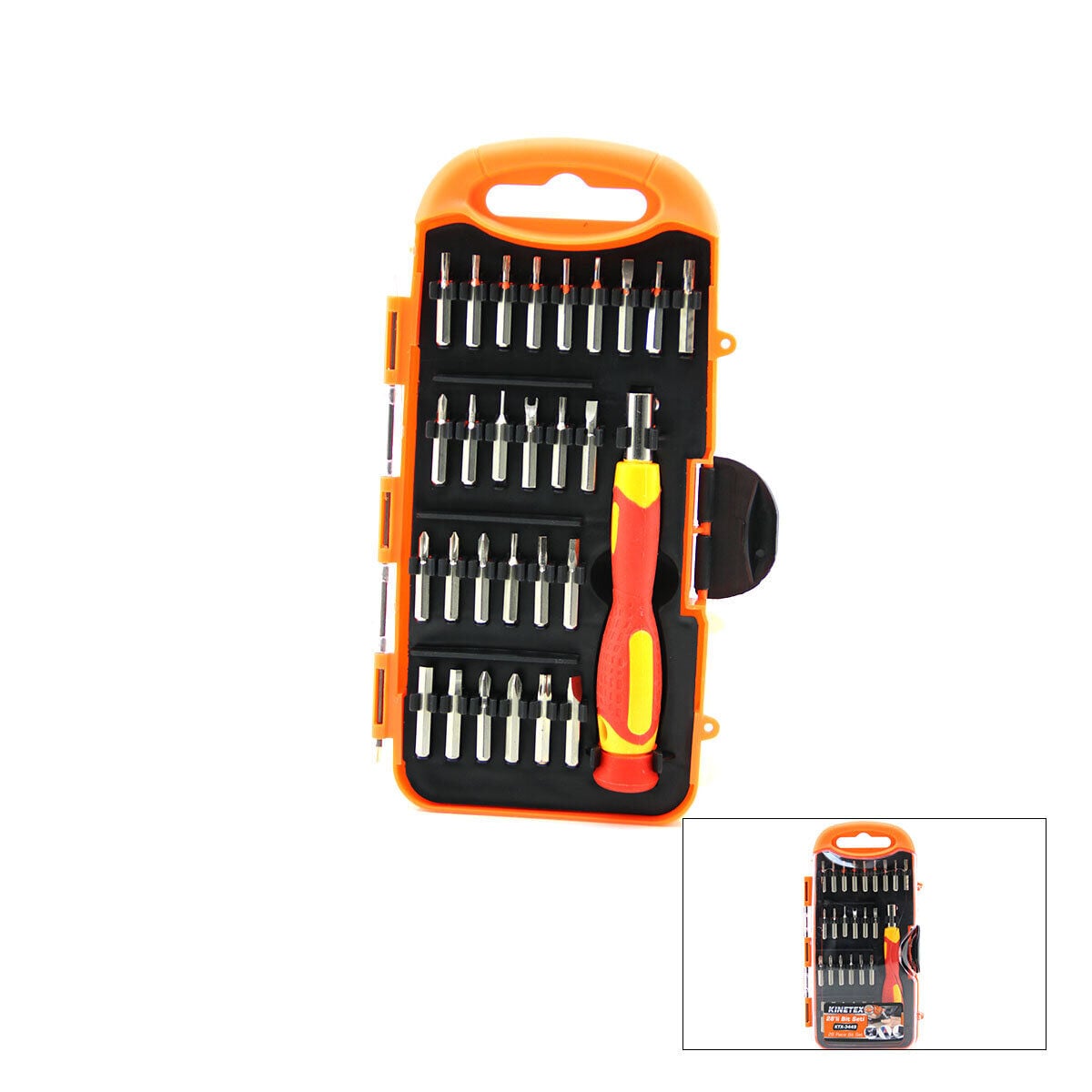 KINETEX KTX-3449 ( 28PCS ) SAATÇİ TELEFON BİTS TORNAVİDA SETİ ( 27PCS UÇ + 1-T.VİDA SAPI )*96