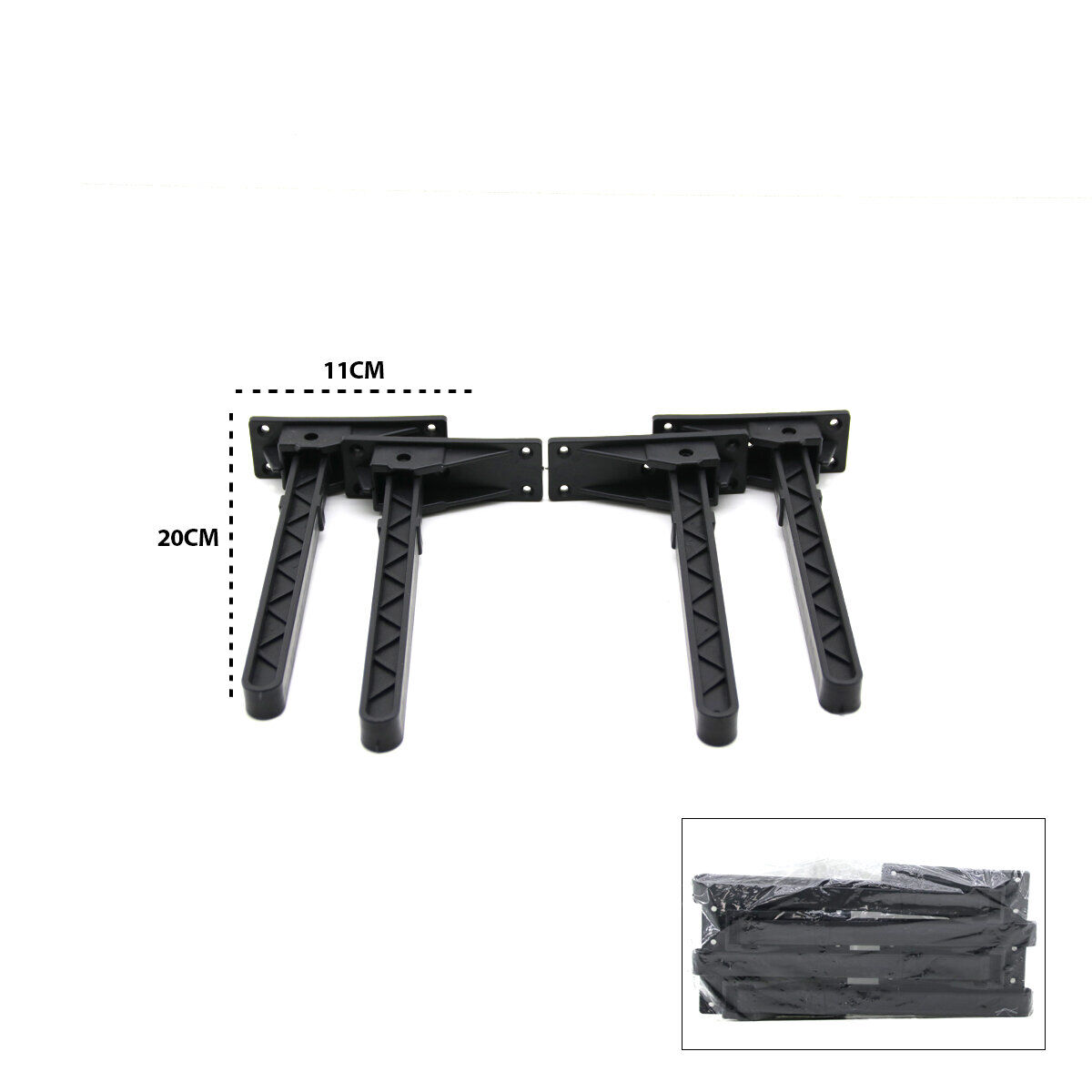 İBİCO-977 ( SİYAH ) SOFRA ( AYAĞI ) ( KOMPLE PLASTİK ) ( 20CM ) ( AÇ KAPA ) ( AYAK )*4X50
