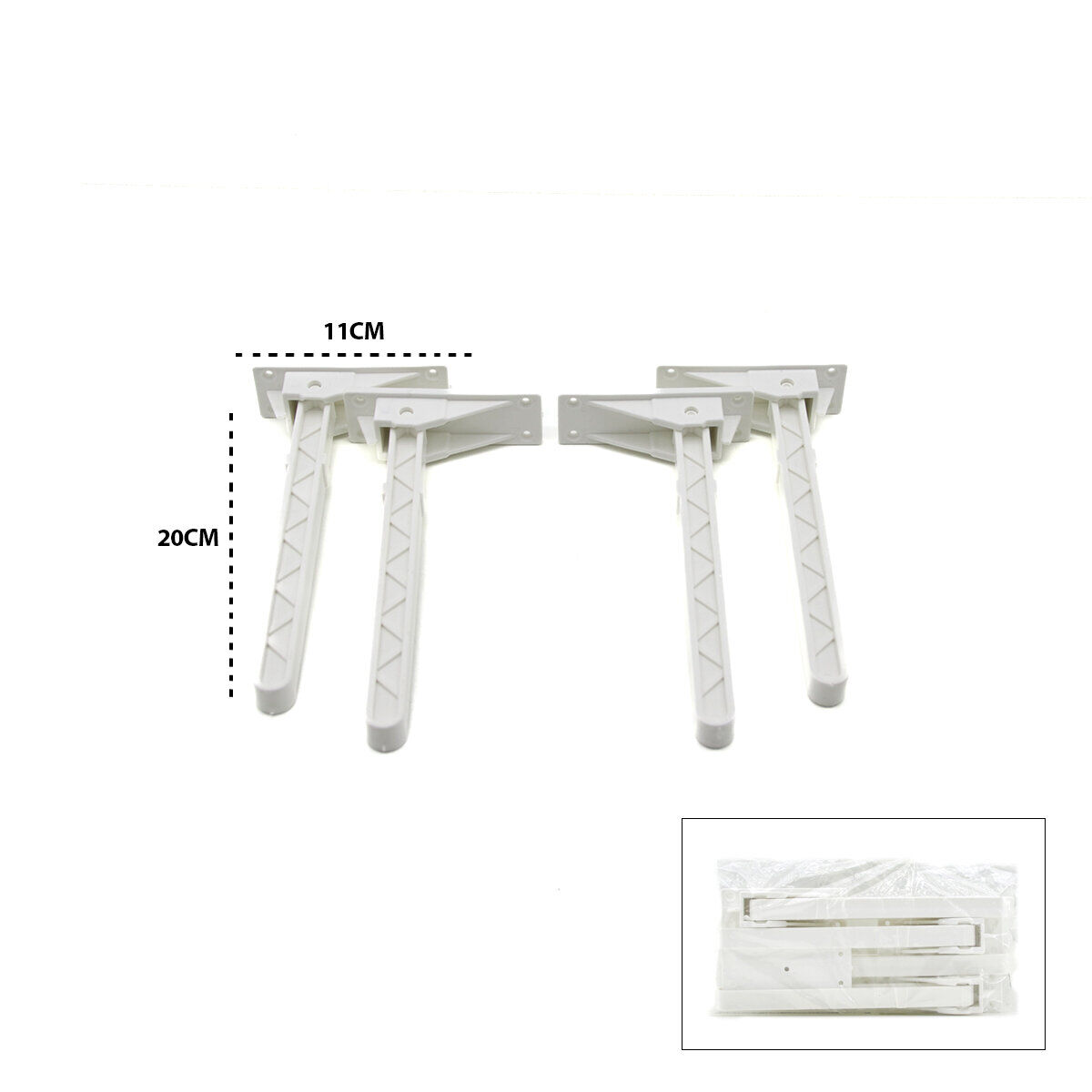 İBİCO-978 ( BEYAZ ) SOFRA ( AYAĞI ) ( KOMPLE PLASTİK ) ( 20CM ) ( AÇ KAPA ) ( AYAK )*4X50