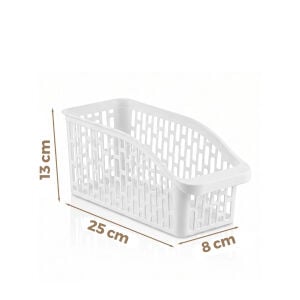 URVE UR-3563 ( 25X13X8CM ) ( BEYAZ ) ( ORTA ) ( DÜZENLEYİCİ ) PLASTİK ÇOK AMAÇLI ORGANİZER*48=K