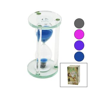 COMPTİMENTS YAKUT-9335 FYS-001 (BÜYÜK & 15DK) CAM KUM SAATİ (CAM STANDLI= ÇAP: 7.7CM-YÜKSEKLİK: 14.7CM)*60