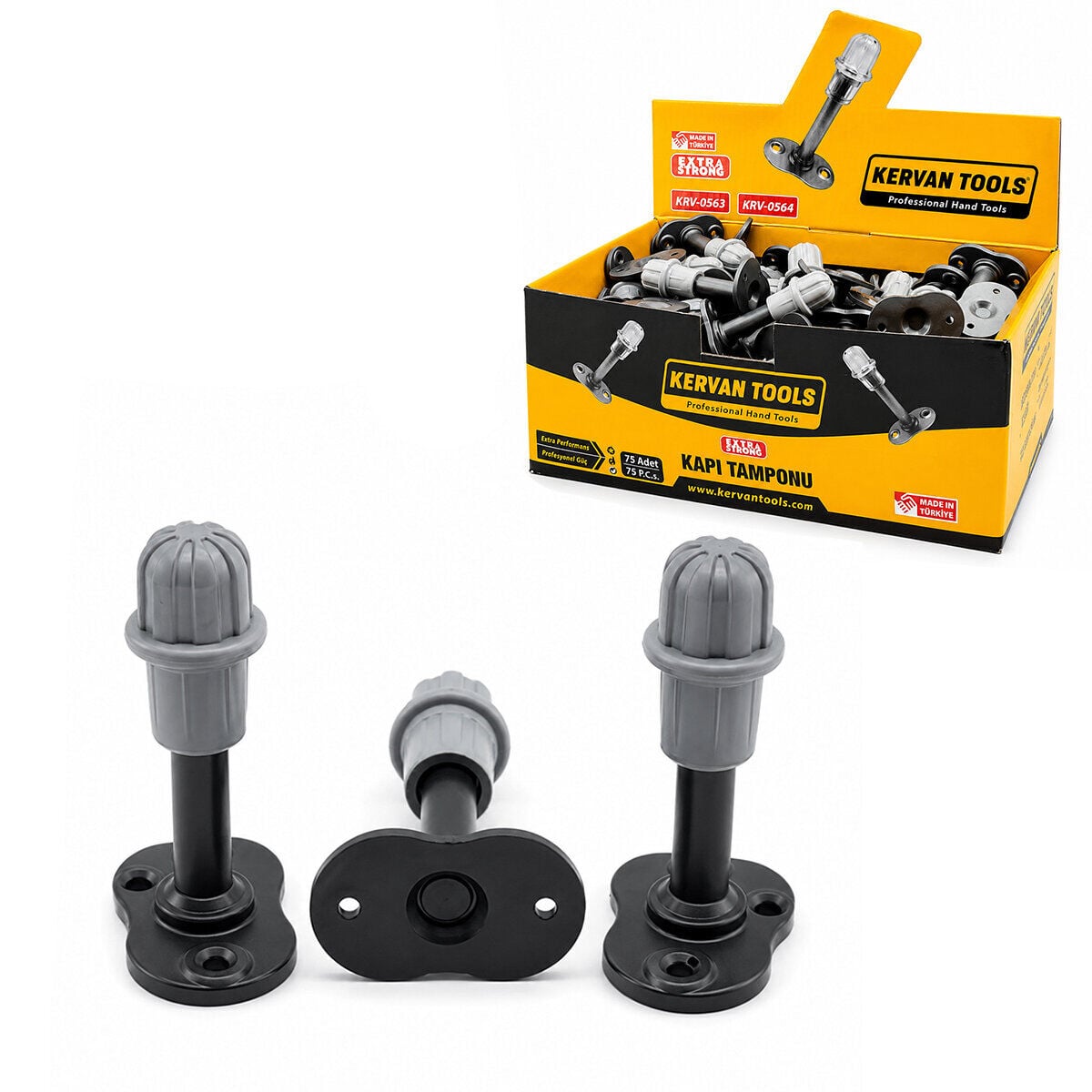KERVAN KRV-0563 KAPI ALTI STOPERİ & TAMPON PLASTİK*75X20