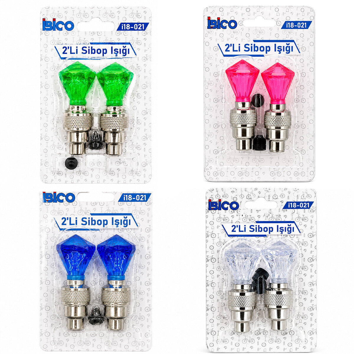 İBİCO İ18-021 ( 2PCS ) ( ŞEFFAF ) ( ELMAS KESİM PRİZMA MODEL ) SİBOP IŞIK ( PİLLİ ) (BİSİKLET & MOTOR & ARAÇ)(HAREKET SENSÖRLÜ)*50X10