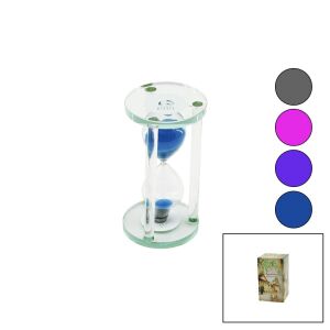 COMPTİMENTS YAKUT-9337 FYS-003 (KÜÇÜK & 5DK) (CAM) KUM SAATİ (CAM STANDLI= ÇAP: 5.8CM-YÜKSEKLİK: 9.8CM)*96