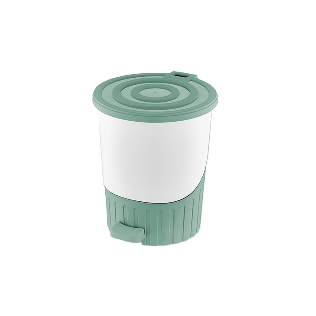 DÜNYA-01070-867 ( YEŞİL ) PASTEL- ( LÜX ) ( 14LT ) ( PEDALLI ) ÇÖP KOVASI PLASTİK ( 315X285X335MM )*6=K