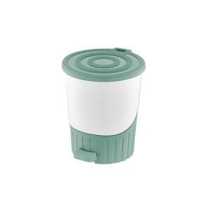 DÜNYA-01070-867 ( YEŞİL ) PASTEL- ( LÜX ) ( 14LT ) ( PEDALLI ) ÇÖP KOVASI PLASTİK ( 315X285X335MM )*6=K