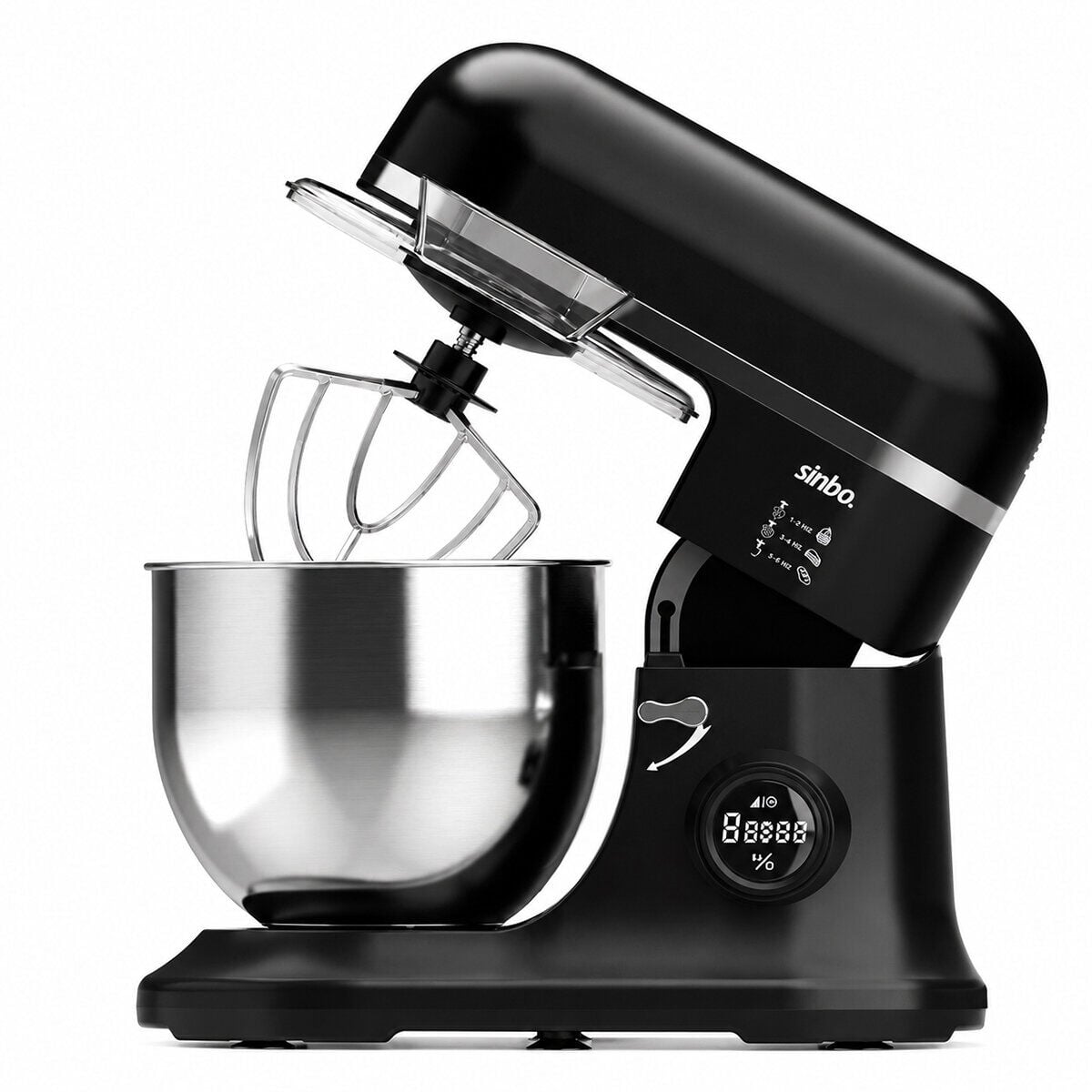 SİNBO SMX-2773 ( SİYAH ) STANDLI MİKSER ( ÇIRPICI & HAMUR YOĞURUCU & KARIŞTIRICI ) ( 8 KADEME HIZ AYAR ) ( 7L ÇELİK HAZNE ) ( 1500W )*1